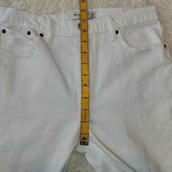 New Abercrombie & Fitch The Skinny High Rise Jeans White Size 28 - Picture 10 of 11